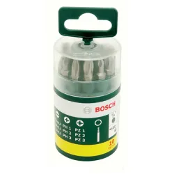 Накрайник бит Bosch комплект PH/PZ/SB с магнитен държач 10 бр., 1/4 Накрайник бит Bosch комплект PH/PZ/SB с магнитен държач 10 бр., 1/4