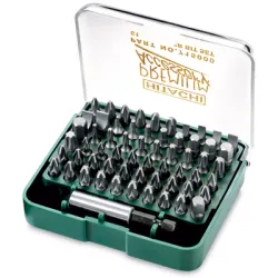 Накрайник бит HiKOKI - Hitachi комплект PH/PZ/SB/TX/SW с магнитен държач 61 бр., 1/4 Накрайник бит HiKOKI - Hitachi комплект PH/PZ/SB/TX/SW с магнитен държач 61 бр., 1/4