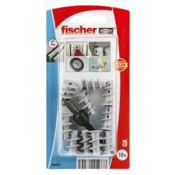 Дюбел Fischer пластмасов спираловиден за гипскартон, 10 бр./блистер 13x22 мм, GK K NV