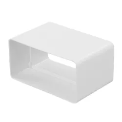 Съединител Haco PVC правоъгълен за въздуховод 220х55 мм, бял, CVP Съединител Haco PVC правоъгълен за въздуховод 220х55 мм, бял, CVP