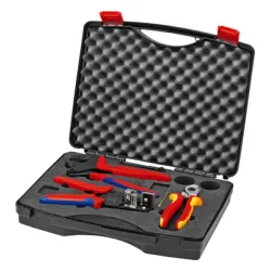 Клещи Knipex комплект за фотоволтаични инсталации 4 бр., 97 91 01 Клещи Knipex комплект за фотоволтаични инсталации 4 бр., 97 91 01