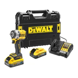 Акумулаторен гайковерт DeWALT с безчетков двигател с 2 батерии и зарядно, 18 V, 5 Ah, 406 Nm, квадрат, 1/2 DCF921H2T Акумулаторен гайковерт DeWALT с безчетков двигател с 2 батерии и зарядно, 18 V, 5 Ah, 406 Nm, квадрат, 1/2 DCF921H2T
