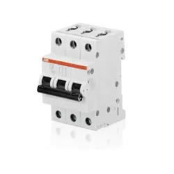 Прекъсвач ABB автоматичен триполюсен за DIN шина 6 A, 400 V, 6 kA, крива C, 3P, S203-C6 Прекъсвач ABB автоматичен триполюсен за DIN шина 6 A, 400 V, 6 kA, крива C, 3P, S203-C6