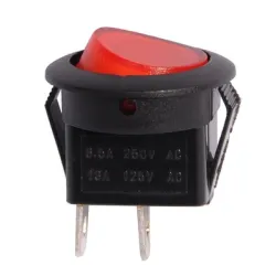 Ключ Vemark за електроуреди клавишен с 2 позиции и 3 извода скрит монтаж, 10 A, червен/черен Ключ Vemark за електроуреди клавишен с 2 позиции и 3 извода скрит монтаж, 10 A, червен/черен