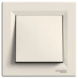 Ключ Schneider Electric електрически стълбищен скрит монтаж, 10 A, крем, Asfora Ключ Schneider Electric електрически стълбищен скрит монтаж, 10 A, крем, Asfora