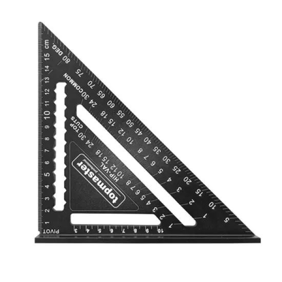 Триъгълник Topmaster измервателен  алуминиев, 178х180х250 мм