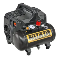 Компресор NUAIR с електродвигател безмаслен 8 bar, 1 к.с., 6 л, 105 л/мин, Siltek+ Компресор NUAIR с електродвигател безмаслен 8 bar, 1 к.с., 6 л, 105 л/мин, Siltek+