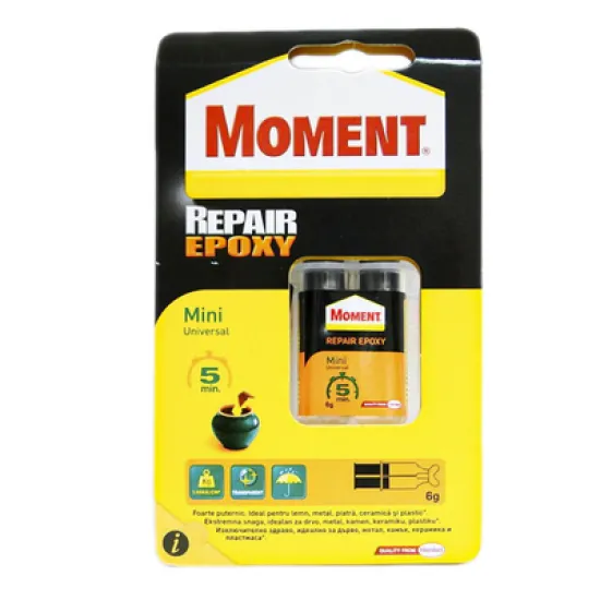 Лепило Henkel универсално епоксидно двукомпонентно 6 мл, Moment Repair Epoxy