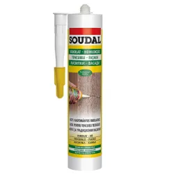 Лепило Soudal уплътнително акрилно за пукнатини и фуги 300 мл, бяло, Express Лепило Soudal уплътнително акрилно за пукнатини и фуги 300 мл, бяло, Express