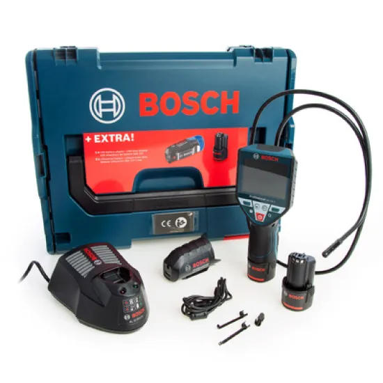 Камера Bosch за тръби и канали мобилна 10.8 V, 1.5 Ah, ф 8.5 мм, 1.2 м, GIC 120 C