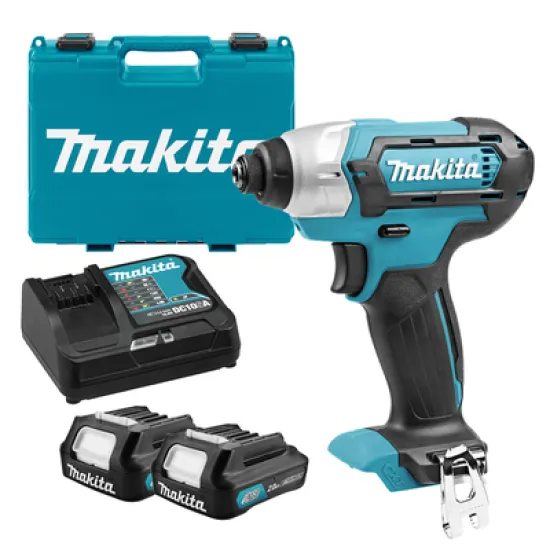 Гайковерт Makita акумулаторен ударен 10.8 V, 2 Ah, 110 Nm, 1/4, TD110DSAE