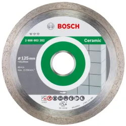 Диск Bosch диамантен за сухо рязане на керамични плочки 125x22.23x1.6 мм, 7 мм, Standard for Ceramic Диск Bosch диамантен за сухо рязане на керамични плочки 125x22.23x1.6 мм, 7 мм, Standard for Ceramic