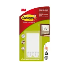 Лента 3M велкро монтажна 5.4 кг, бяла, Command™ Medium