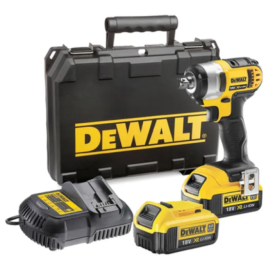 Гайковерт DeWALT акумулаторен ударен 18 V, 4 Ah, 203 Nm, 1/2, DCF880M2