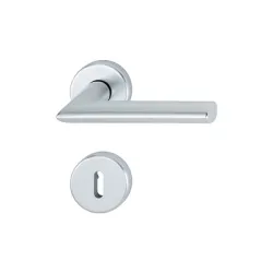 Дръжка Hoppe за обикновена брава с розетка сребро, 37-42 мм, Stockholm Дръжка Hoppe за обикновена брава с розетка сребро, 37-42 мм, Stockholm