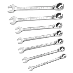 Ключ Expert звездогаечен с тресчотка комплект 8-19 мм, 7 бр.