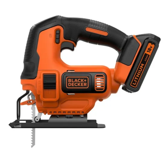 Трион Black & Decker прободен (зеге) акумулаторен 18 V, 2 Ah, 0-2500 хода/мин, 19 мм, BDCJS18