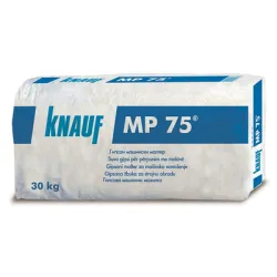 Мазилка Knauf гипсова машинна 30 кг, бяла, MP 75 Мазилка Knauf гипсова машинна 30 кг, бяла, MP 75