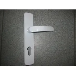 Дръжка Metal реверсивна за секретна брава с цял шилд 232х40 мм, 90 мм, бяла, Standart