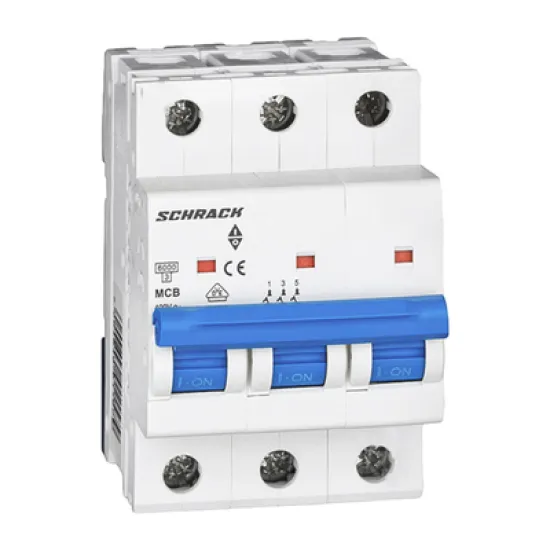 Прекъсвач Schrack Technik автоматичен триполюсен за DIN шина 10 A, 400 V, 6 kA, крива C, 3P, Amparo