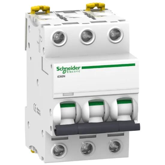 Прекъсвач Schneider Electric автоматичен триполюсен за DIN шина 50 A, 400 V, 6 kA, крива C, 3P, Acti 9 iC60