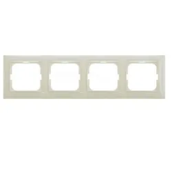 Рамка ABB декоративна за ключове и контакти 4 модула, слонова кост, Basic55 Рамка ABB декоративна за ключове и контакти 4 модула, слонова кост, Basic55