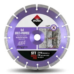 Диск Rubi диамантен за сухо рязане на армиран бетон и скални материали 115x22.23x2.2 мм, 10 мм, STT Диск Rubi диамантен за сухо рязане на армиран бетон и скални материали 115x22.23x2.2 мм, 10 мм, STT
