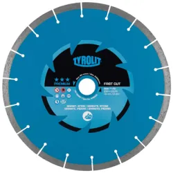 Диск Tyrolit диамантен за сухо рязане на гранит, мрамор и скални материали 230x22.23x1.9 мм, 9 мм, Premium DCH-FC