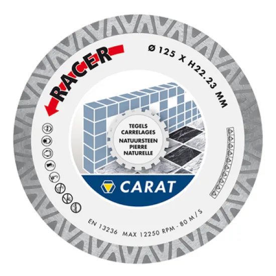 Диск Carat диамантен за сухо рязане на керамика, порцелан и др. 115x22.23x1.2 мм, 10 мм, CDB