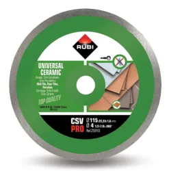 Диск Rubi диамантен за сухо рязане на керамични плочки 115x22.23x1.7 мм, 7 мм, CSV Pro Диск Rubi диамантен за сухо рязане на керамични плочки 115x22.23x1.7 мм, 7 мм, CSV Pro