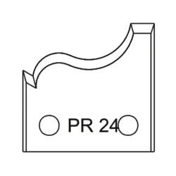 Нож Dena профилен за универсална фрезова глава 40х4 мм, PR24