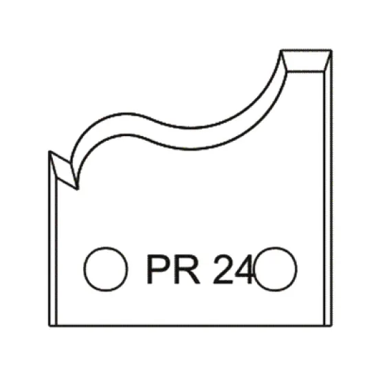 Нож Dena профилен за универсална фрезова глава 40х4 мм, PR24