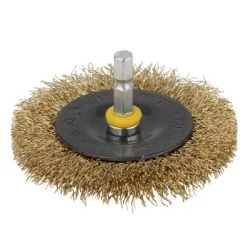 Четка Wolfcraft за бормашина  дискова, от месингова тел, ф 75х10 мм