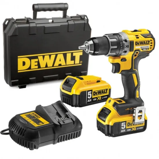 Винтоверт DeWALT акумулаторен безчетков 18 V, 5 Ah, 70 Nm, 1.5-13 мм, DCD791P2