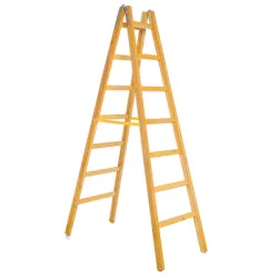 Стълба дървена двураменна 2x7 бр., 2.17 м, 150 кг