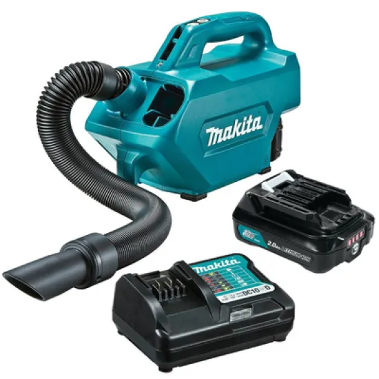 Прахосмукачка Makita акумулаторна за сухо почистване 28 W, 12 V, 4 Ah, 1300 л/мин, CL121DWA