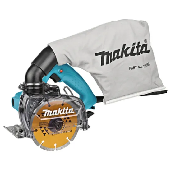 Циркуляр Makita ръчен електрически с диамантен диск 125 мм, 1400 W, 230 V, 12 200 об./мин, 4100KB