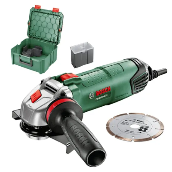 Ъглошлайф Bosch електрически  850 W, 125 мм, 12 000 об./мин, PWS 850-125