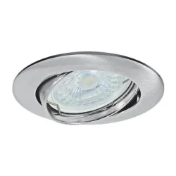 Тяло Vivalux за луничка с насочване за вграждане 50 W, 12 V, 20 IP, Gx5.3, 83 мм, матиран никел, Oslo SL515