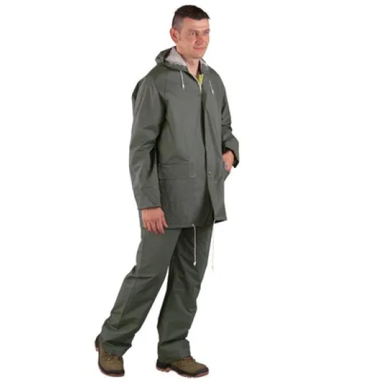 Дъждобран Coverguard костюм PVC размер XL, зелен