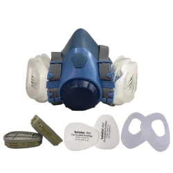 Полумаска Polygard дихателна за сменяеми филтри комплект с 4 филтъра A1, P2 NR, размер L, 7500