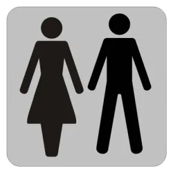Табелка Totem за врата инокс WC мъже и жени Табелка Totem за врата инокс WC мъже и жени