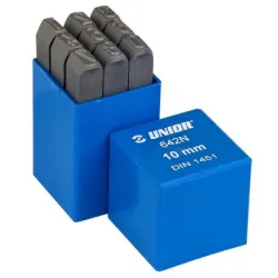 Цифри Unior за ръчно набиване комплект 9 бр., 4 мм, 642NPB Цифри Unior за ръчно набиване комплект 9 бр., 4 мм, 642NPB