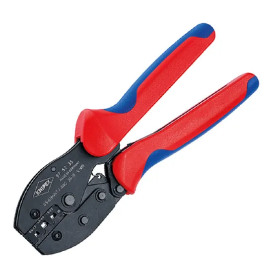Клещи Knipex кербовъчни за неизолирани плоски кабелни обувки с изолация 220 мм, PreciForce Клещи Knipex кербовъчни за неизолирани плоски кабелни обувки с изолация 220 мм, PreciForce