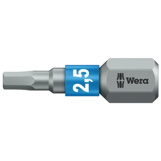 Накрайник бит Wera SW външен 6-стен  SW 2.5, 1/4'', 25 мм, 840/1 BTZ