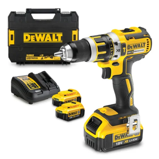 Акумулаторна бормашина DeWALT ударна   с 2 батерии и зарядно, 18 V, 4 Ah, 60 Nm, 0-2000 об./мин, 1.5-13 мм DCD795M2