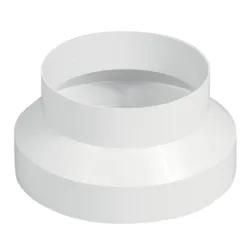 Преход Haco за PVC въздуховод 100/129 мм, бял, RP Преход Haco за PVC въздуховод 100/129 мм, бял, RP