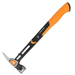 Чук Fiskars кофражен кози крак с ергономична дръжка 0.91 кг, 140х35х407 мм, IsoCore Чук Fiskars кофражен кози крак с ергономична дръжка 0.91 кг, 140х35х407 мм, IsoCore