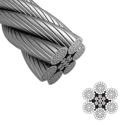 Въже стоманено QD Rigging China поцинковано ф 14 мм, 6x36, 2590 кг, 12 950 кгс Въже стоманено QD Rigging China поцинковано ф 14 мм, 6x36, 2590 кг, 12 950 кгс