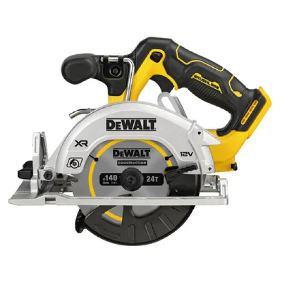 Акумулаторен ръчен циркуляр DeWALT  без батерия и зарядно, 12 V, ф 140 мм, 3600 об./мин, 50 °, DCS512N